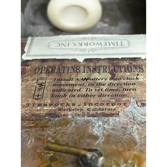 Solid Brass Antique Reproduction Mantle Clock Timeworks Series 1906 Berkeley, CA - Picture 5 of 5